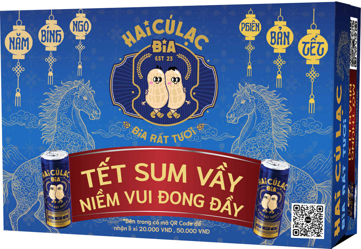 Thùng bia Hai Củ Lạc Tết 2026