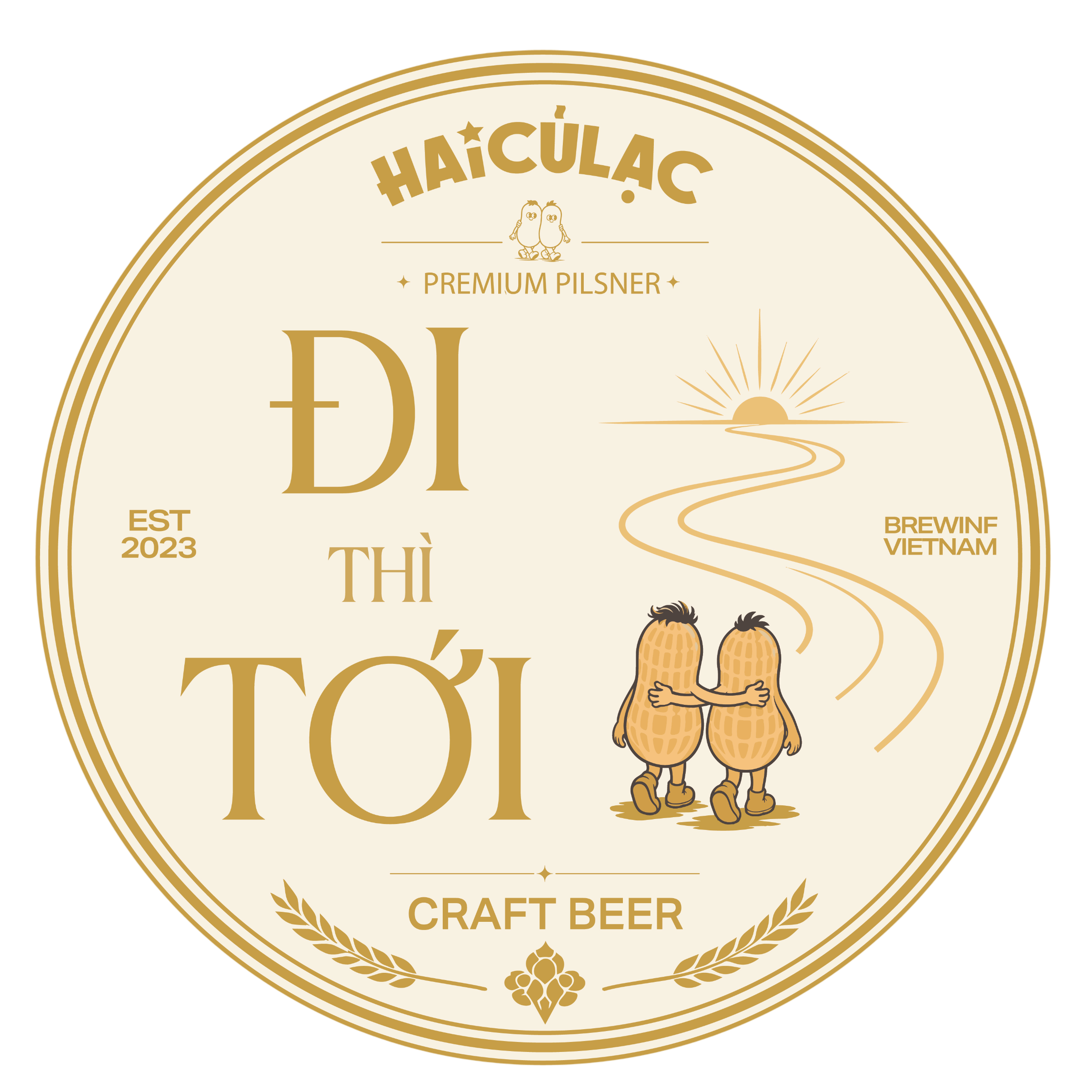 5. HAI CỦ LẠC – ĐI THÌ TỚI (Premium Pilsner – 5.0% – IBU 21) Logo